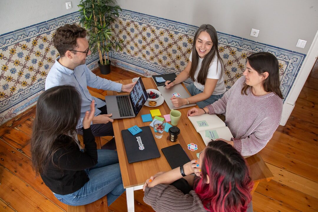 team brainstorming content ideas