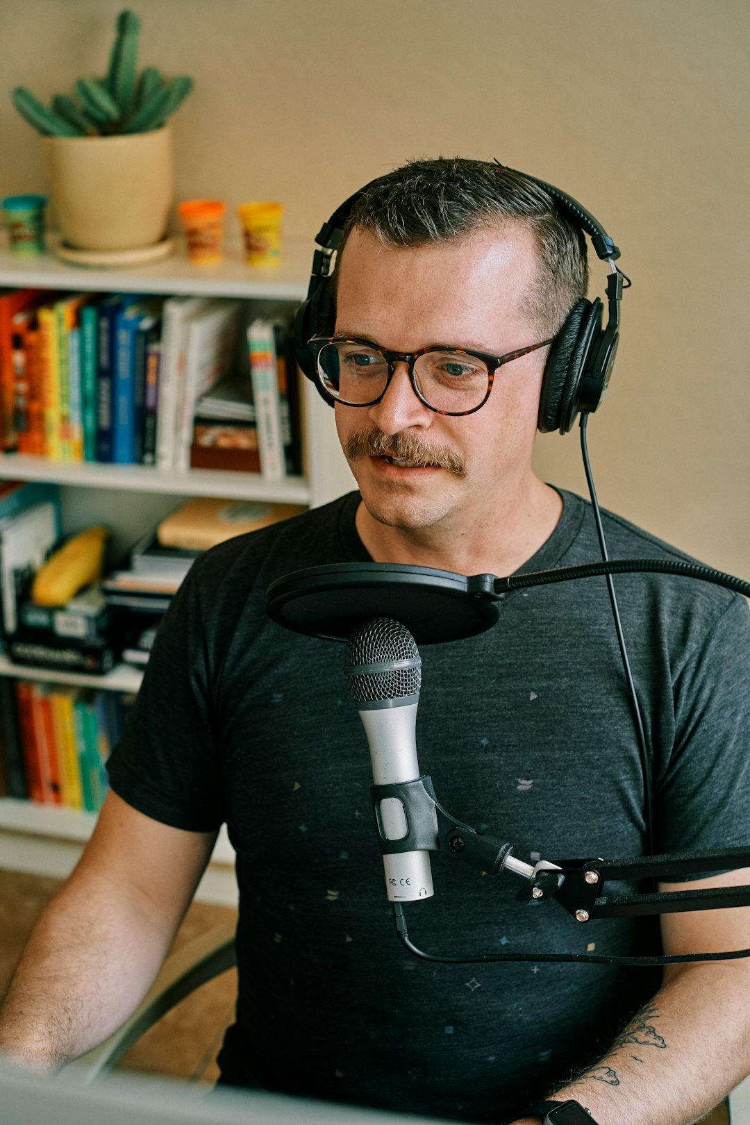 podcast recording session