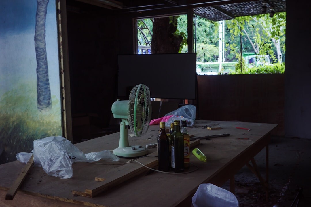 Wide view of a modern radio studio interior with acoustic panels
